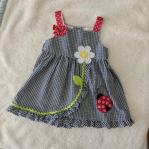 Emily Rose Toddler Black/White checkered tank dress. Size 2T